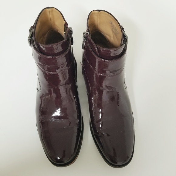 Franco Sarto Riddick burgandy patent leather boot - Picture 2 of 10